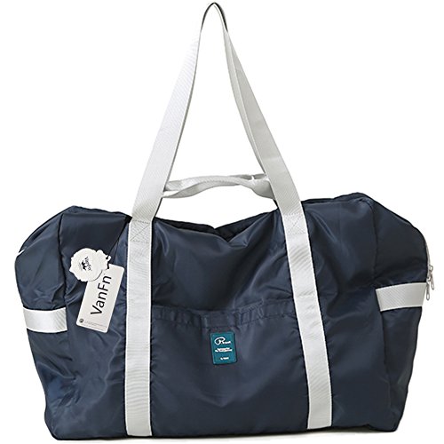 Vanfn Foldable Travel Duffel Bag, Sports Duffels Gym Bag, Rainproof Nylon Totes, Sports Shoulder Handbag, Lightweight Duffle Bags For Women & Men, Outdoor Weekend Bag, P.travel Series (Navy Blue) #TOP5