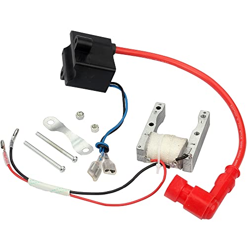 TOTMOX Bobina de ignição CDI Magneto Bobina com parafusos, adequada para motor motorizado 49cc 60cc