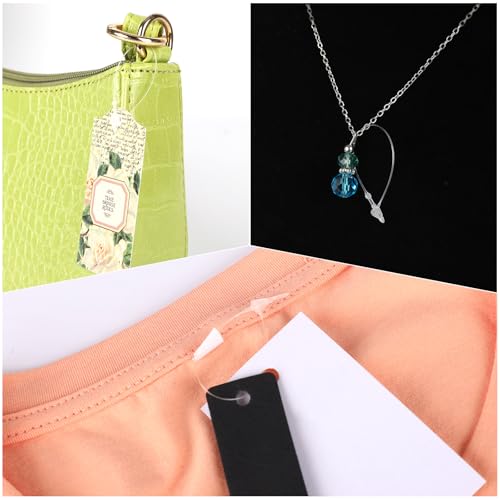 Kunststoff-Verbindungselemente, 1000 Stück, 8,9 cm lang, transparent, Schnappverschluss, Sicherheits-Schmuckanhänger, Anstecknadeln, transparent, zum Aufhängen von Kleidung, Preisschild, für