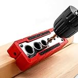 Uadme Drill Guide 2/4/6/8/10/12mm, Portable & Durable Drill Block for Vertical Hole Drilling, Professional Locator Doweling Jig for DIY Projects & Professional Carpentry