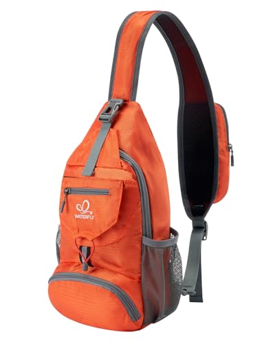 Image of WATERFLY Packable Small Crossbody Sling Backpack Shoulder Chest Bag Daypack for Hiking Traveling