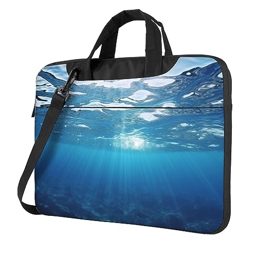 Sac ordinateur portable imprimé océan bleu grand sac bandoulière sacoche informatique