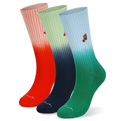 Image of MONFOOT Women's and Men's 3-8 Pairs Athletic Cushion Crew Socks Multi