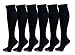6 Pairs Pack Women Dr Motion Graduated Compression Knee High Socks (Black)