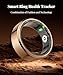 Smart Ring with Health Tracking, Multisport Modes - Ultra IP68, 7 Days Battery Life, Ideal Gifts for Occasions - App Compatible for Android for iOS (11#)