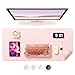 BUBM Desk Pad Office Desktop Protector 31.5" x 15.7", PU Leather Desk Mat Blotters Organizer with Comfortable Writing Surface-Pink