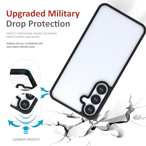 Image of Case for Samsung Galaxy S25 Plus, [Anti-Yellowing Technology] [Military Grade Drop Protection] Shockproof Slim Hybrid Phone Case for Samsung Galaxy S25 Plus 5G - Carbon Black