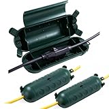 HONDERSON 3PK Outdoor Extension Cord Cover Outside Waterproof, Extension Cord Protector Connector, Electrical Safety Box to Protect Outdoor Plug, Outlet, Christmas Decorations Lights, Green