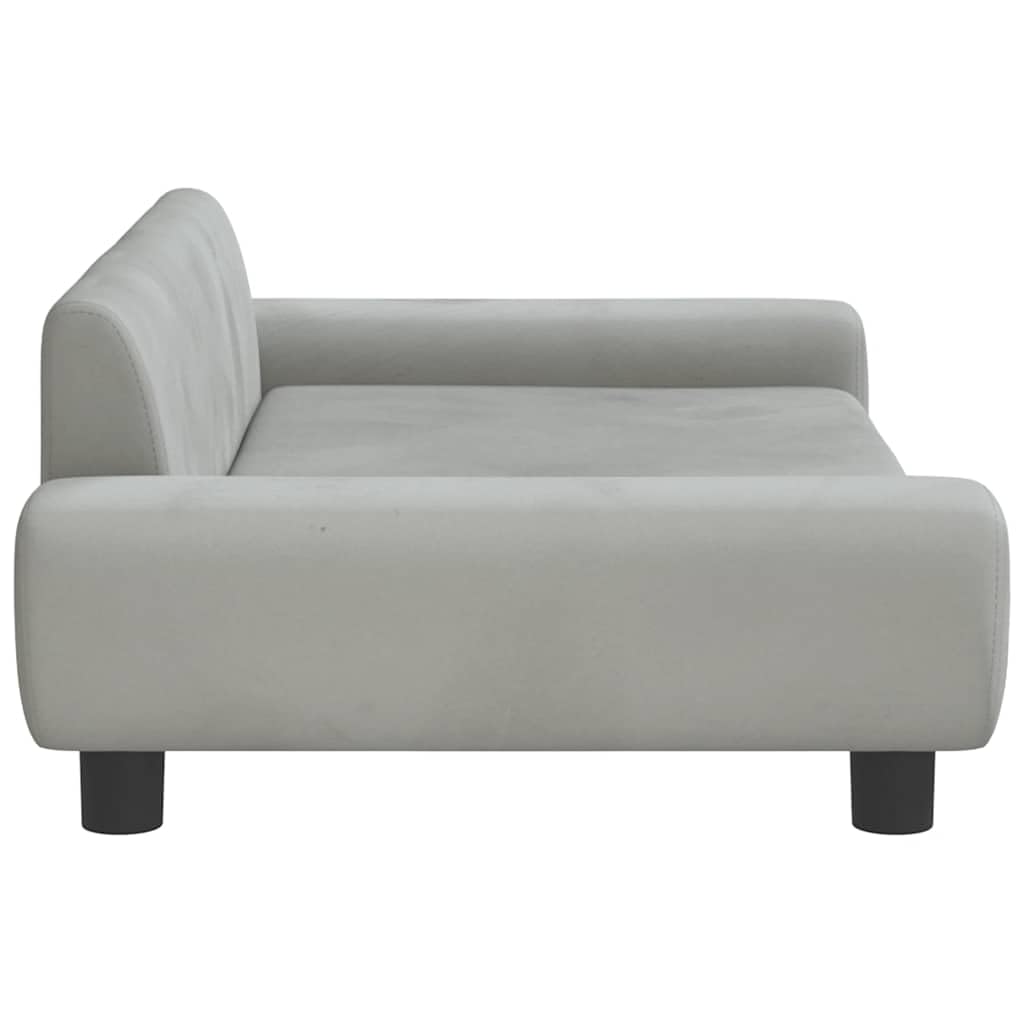 vidaXL Lettino per Cani Grigio Chiaro 100x54x33 cm in Velluto