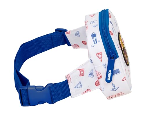Image of FC Barcelona Preschool Fanny Pack for Kids, Ideal for Teenagers and Children of Different Ages Comfortable and Versatile, Quality and Resilience, 14 x 4 x 11 cm