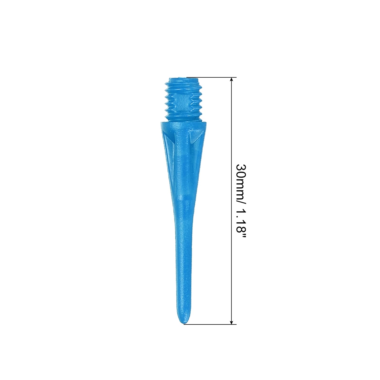 PATIKIL Plastic Dart Tips, 50 Pack 2BA Thread Soft Dart Tips Replacement Plastic Tip Soft Tip Dart Accessories, Blue