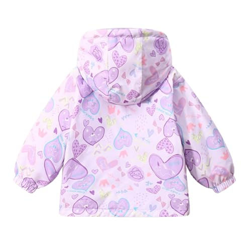 Girls Cute Pattern Coat Print Jacket for Girls' Autumn Kids Toddler Winter Hooded Jacket2