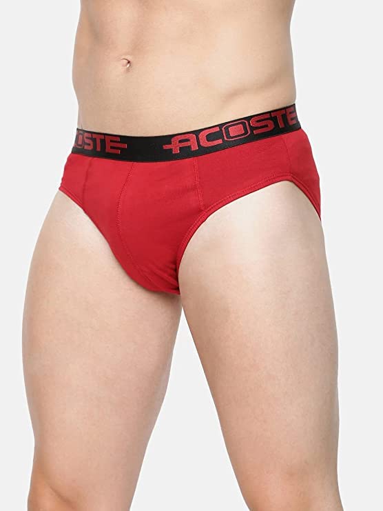 Image of RAMRAJ COTTON Men Pack Of 4 Solid Cotton Briefs | Soft Stretch Outer Elastic Waistband | Comfortable Daily Innerwear