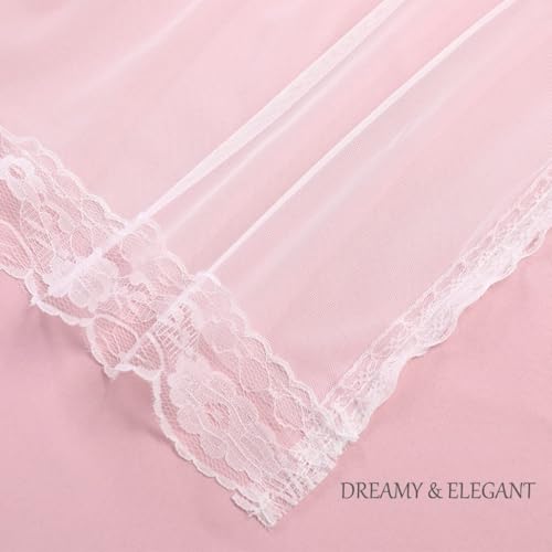 Image of Blush Pink Double Layer Blackout Curtains 2 Panels for Girls Nursery, 52x72 Inch