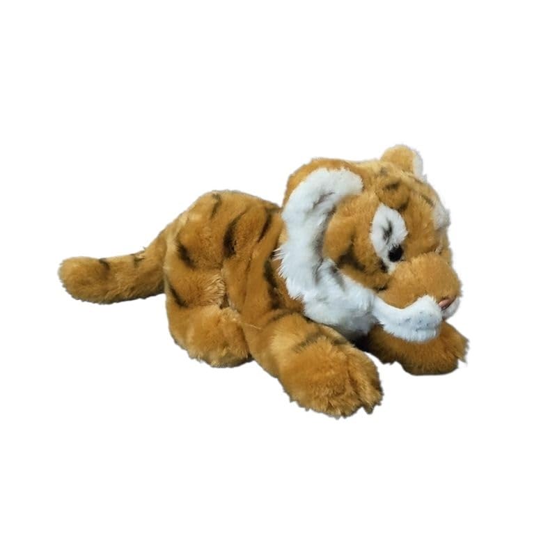 Peluche tigre couché douce et réaliste pour calmer et décorer la chambre