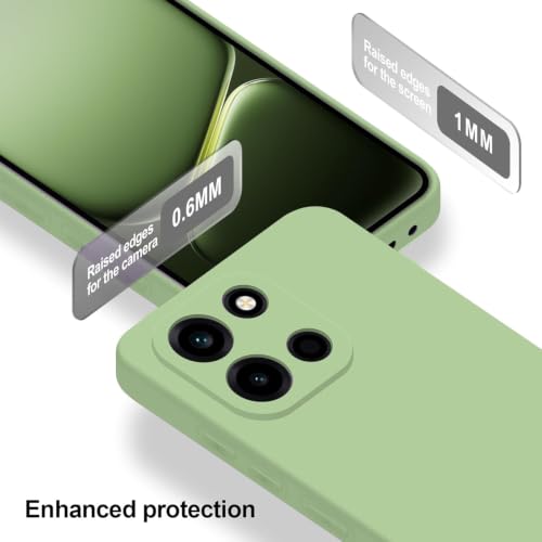 Image of DIZORO Microfiber Candy Compatible for Oneplus Nord 6 5G Smooth Touch Cushion Liquid Soft Silicone Gel Rubber Phone Case Non-Slip Full Body Protective Shockproof Back Cover - Matcha
