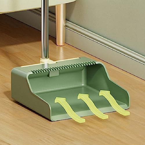 Besen- und Kehrschaufel-Set, Besen und Kehrschaufel, Besen- und Kehrschaufel-Set for zu Hause, Besen mit langem Stiel und Stand-Kehrschaufel-Kombi-Set for den Bodengebrauch im Büro, zu Hause, in der K – Bild 6