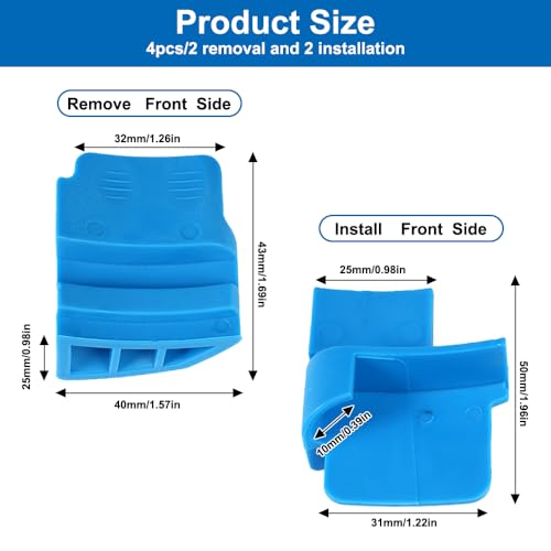 4 Stück Demontage Montage Werkzeuge, V-Förmiger Elastischer Kunststoff-Autoklebe-Rippengurt Auto Riemen Entfernen/Installation, Stretch-Sitzgurt Keilriemen Werkzeug für Pkw, Lkw und Transporter