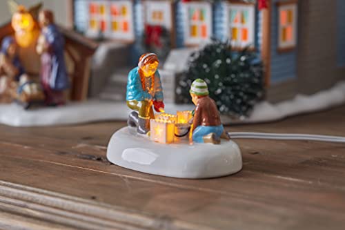 Figura iluminada Snow Village Department 56 de víspera navideña multicolor 4