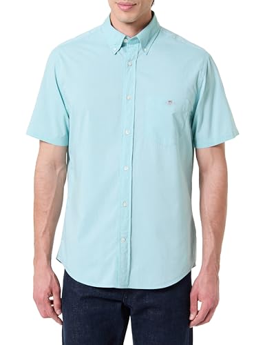 Chemise GANT Reg Classic Poplin SS homme en coton uni respirant