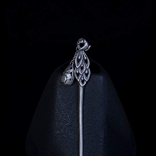 Bâton à cheveux phénix avec pompon, le cadeau antique idéal - 3