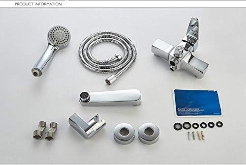 Robinet de baignoire classique avec douche de bain murale - 7