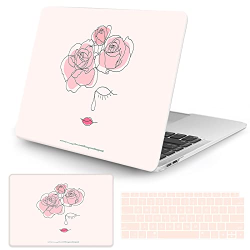 Watbro Compatible with MacBook Air 13 Inch Laptop Case 2020 2019 2018 Release A2337 M1/A2179/A1932 ,Colorful Sketch Hard Shell Case & Keyboard Cover Skin for MacBook Air 2020 with Touch ID