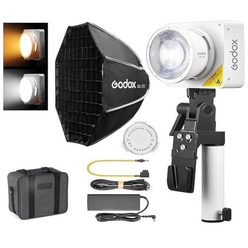 Image of Godox ML100Bi 120W LED Video Light with V-Mount Handle /Softbox
