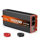 Inversor Potencia Pico Inversor Onda Sinusoidal para Pura 7000W CC 12V A Ca 220V 3000W Convertidor Voltímetro Enchufe Europeo Dual Transformador Pantalla LCD Convertidor