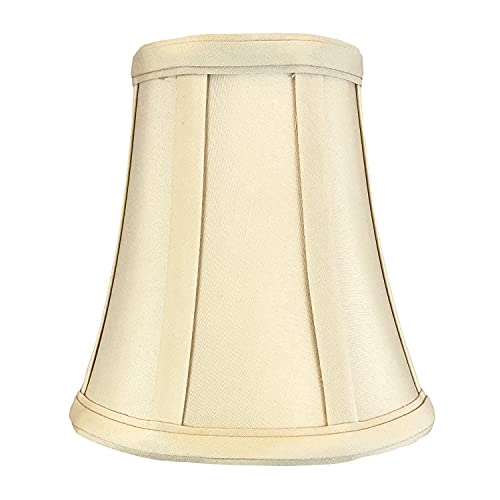Image of Royal Designs, Inc. BSO-704FC-6BG True Bell Basic Lamp Shade with Flame Clip, 3.5 x 6 x 6.25, Beige