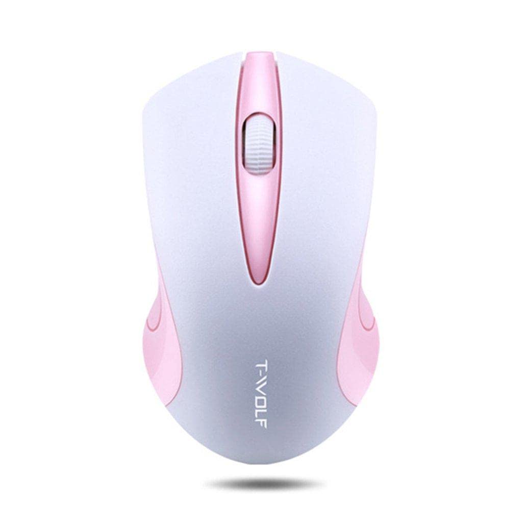 viboton T-Wolf Q2 Optical Wireless Mouse Portable Ergonomic Mice USB Receiver Optical Office Mouse 3 Button 1200 DPI Ergonomic Gaming Mouse for PC/Laptop White (White)…