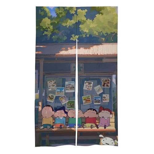 クレヨンしんちゃん のれん 人気 和風 間仕切り シェードカーテン 壁飾り 玄関 出入り口 遮光 遮熱 遮像 防風 防塵 防音 飾り付け 洗濯可 四季兼用 幅86cm 丈143cm