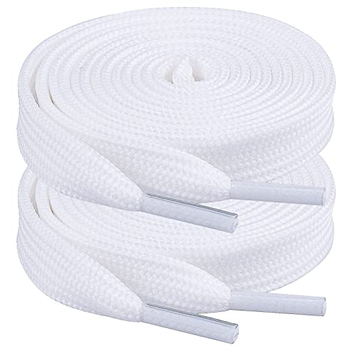 Image of Booyckiy [2 Pairs] 2 /5 inch Flat Shoelaces 16 Colors Shoe Laces in 36 inch-63 inch