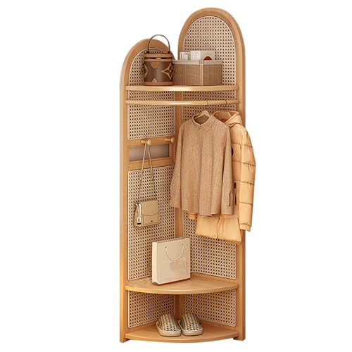 Porte-Manteau d'angle en bois noir optimisant l'espace de votre entrée ou couloir
