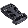 Baalaa 4 stks Plastic Side Quick Release Gespen Clip voor 25mm Webbing Band Zwart
