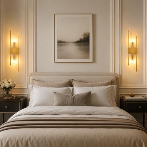Iluminación de pared elegante contra zonas oscuras aplique cristal E14 oro 4