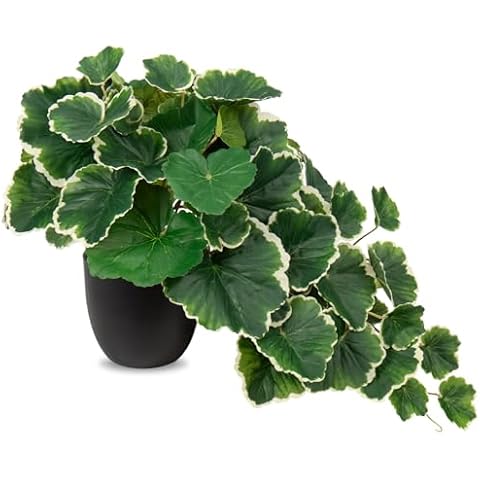 Hollyone Geranium Decorative Faux Potted Plant Cover