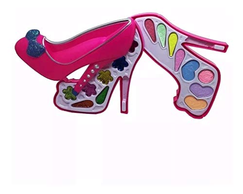 Kit Maquiagem Princesas Infantil Rosa Pink Formato De Sapato Anti Alergico Brinquedo