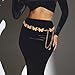 Liutufy Women's Waist Chain Belt - Adjustable Chain Belt for Jeans and Dresses (Gold Butterfly S）