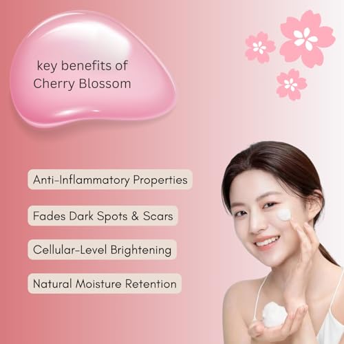 Image of KERATOPLUS Japanese Cherry Blossom Facial Kit | Niacinamide and Pro-Vitamin B5 | Plant Based Ceramides | Infused with Cherry Extracts | Dermatological Tested | 10 Steps Facial for All Skin Types