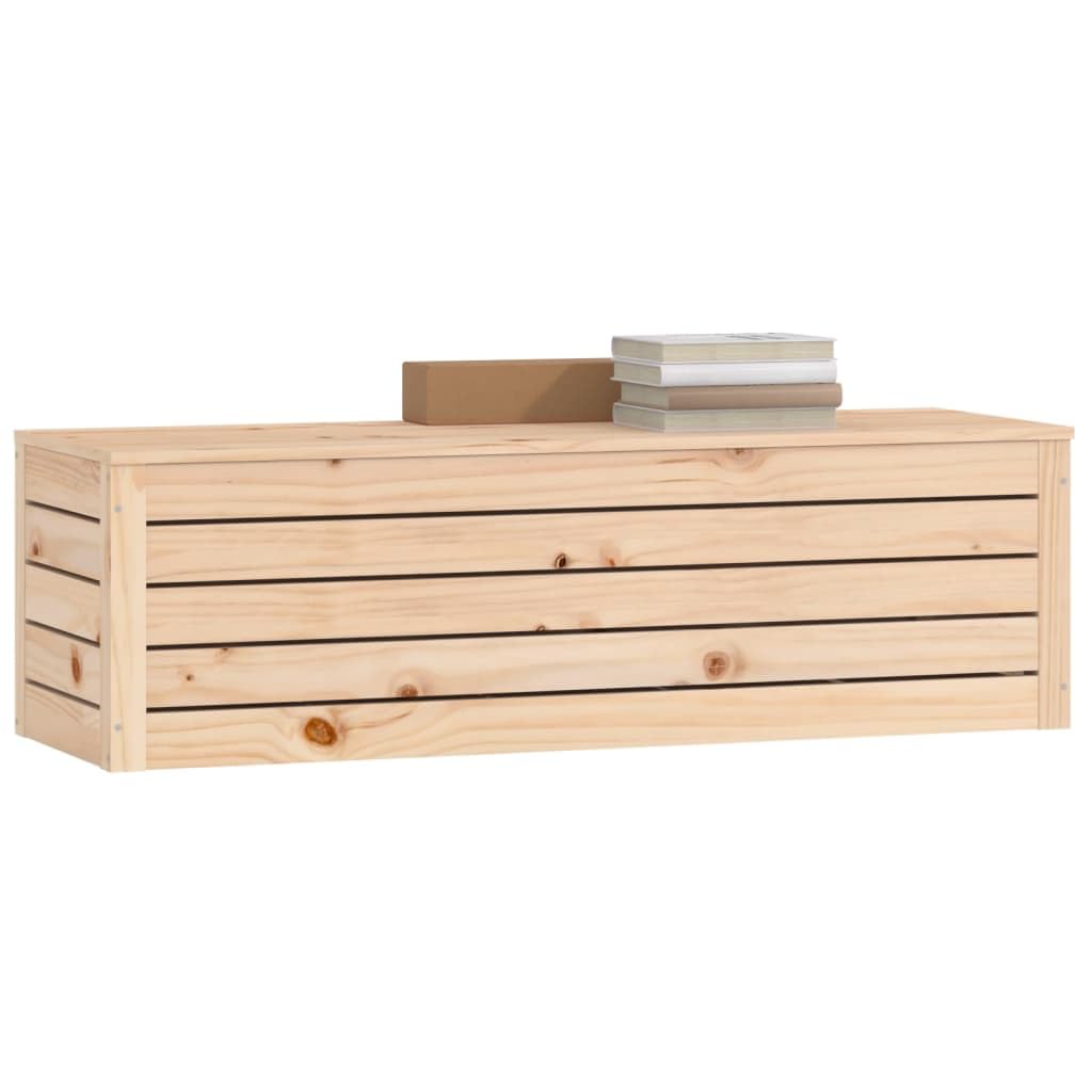 Truhe 109x36,5x33 cm Aufbewahrungsbox aus Kiefer Massivholz | Rustikale Holzkiste mit praktischem Deckel für zusätzlichen Stauraum im Wohnzimmer oder Flur.