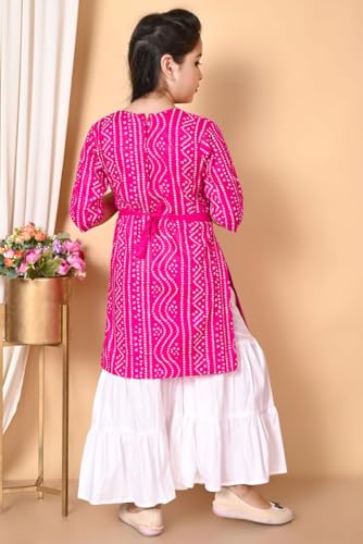 Image of Indian Traditional Dress for Baby Girl Kids Kurti and Sharara