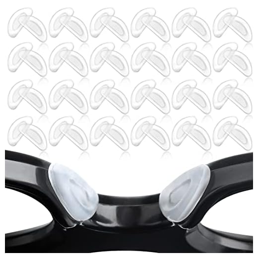 24 Pairs Adhesive Eye Glasses Nose Pads, D Shape Stick on Anti-Slip Soft Silicone, Adhesive Nose Pads Glasses Nose Pad for Glasses, Eyeglasses and Sunglasses