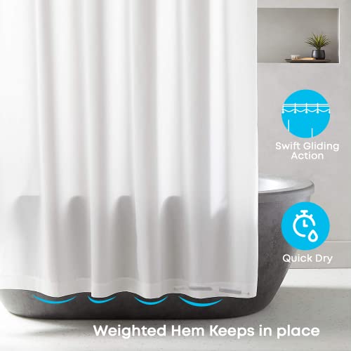 Blue Canyon Extra Wide Shower Curtains, White, W 70.9" x L 98.4" (1 Panels) - Image 3