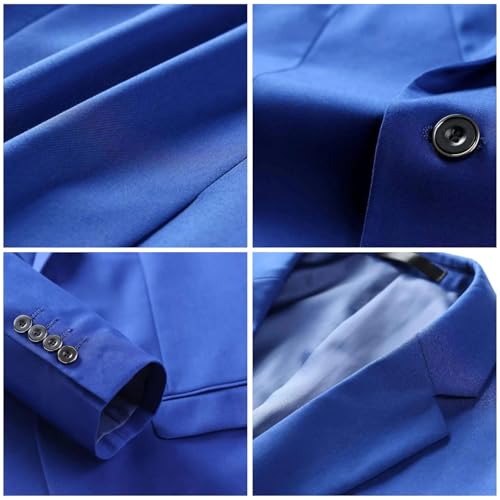 Men Business Groomsmen Regular Fit Tuxedo Jacket Trousers Lapel Formal Stylish Set3