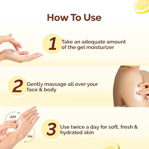 Image of Mamaearth Vitamin C Daily Glow Light Gel Moisturizer With Vit C & Turmeric For Skin Brightening 200G|Long-Lasting, Nonsticky Hydration|Oilfree, Lightweight &Quick-Absorbing|Free From Harmfulchemicals