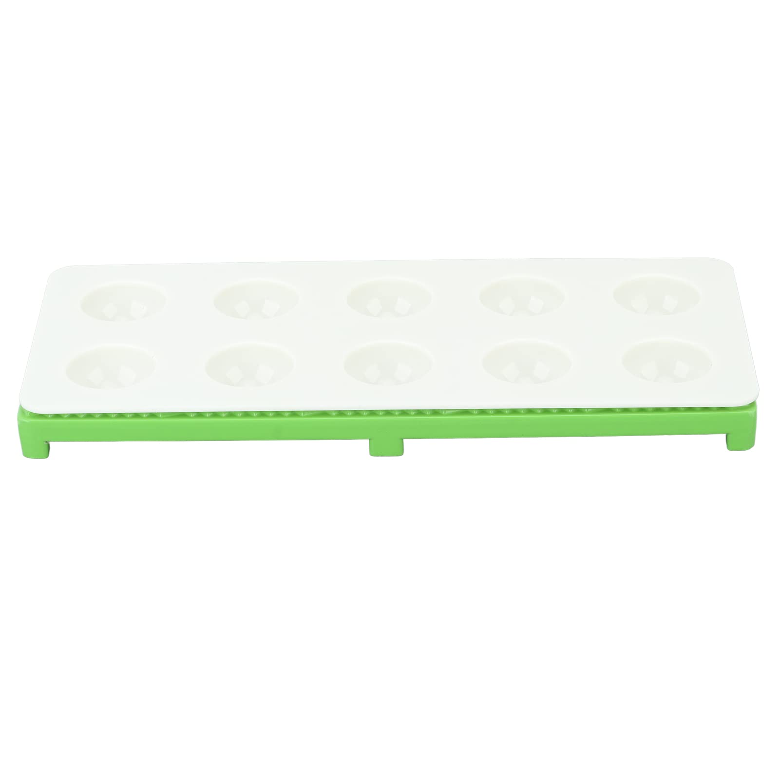 Ravioli Maker Press, 10 Holes Pasta Making Tools Iron Abs Square Ravioli Mold Ravioli Press Mold for Home Dumpling Making (Green)
