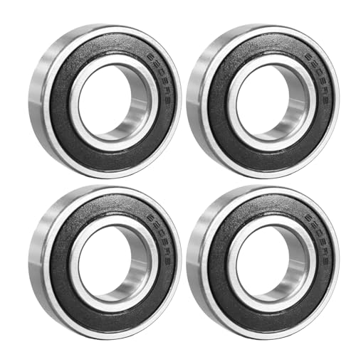 Flewdart 4pcs roulement a bille 6205-2RS 25 x 52 x 15mm Chrome, roulements à billes 6205 2RS Double Blindé Acier Carbone (6205-2RS 4pcs)