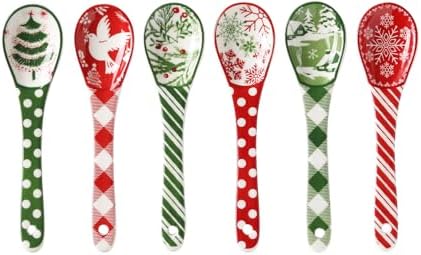 Christmas Ceramic Coffee Spoons, Colorful Teaspoons, Small Spoons...