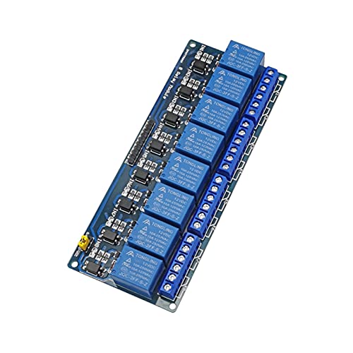 Módulo de relé de 5V 12V 24V de 8 vías optoacoplado para domótica 8